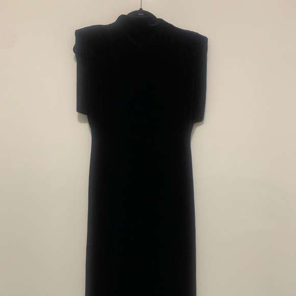 NWT Navy Velvet Stretch Dress Sz. M - Picture 4 of 4